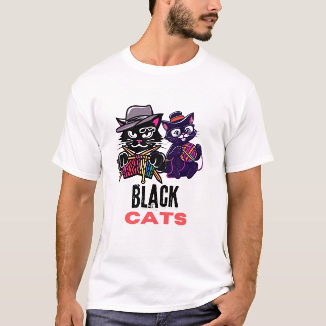 Camiseta Gatos negros (Frente)