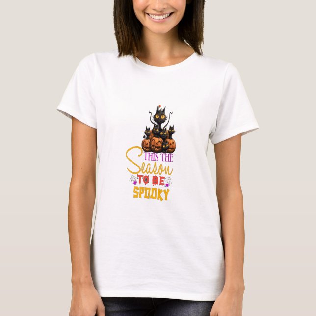 Camiseta Gatos Negros Esta É A Época Para Ser Estranho (Frente)