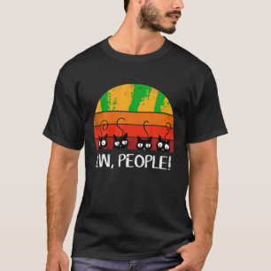 Camiseta Gatos Negros Retro Sunset Pessoas Noturnas Engraça
