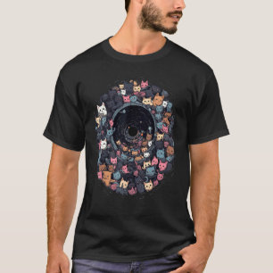 Camiseta Gatos no Buraco Negro Gato Mãe Gato Pai Gato Hom