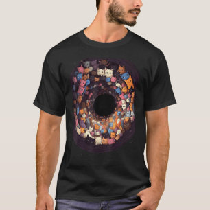Camiseta Gatos no Buraco Negro Gato Mãe Gato Pai Gato Hom