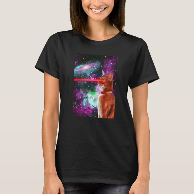 Camiseta Gatos No Espaço Astral Cosmic Astronauta Galáxia 3 (Frente)