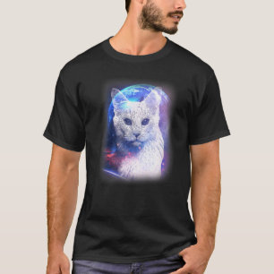 Camiseta Gatos No Espaço Astral Cósmico Astronauta Galáxia
