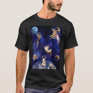 Camiseta Gatos No Espaço Gatinhos Galáxias Do Exterior Cat