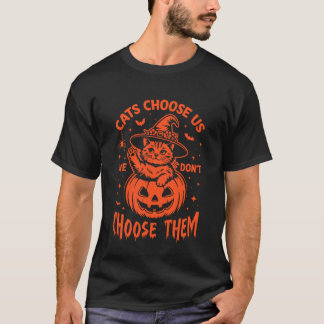 Camiseta Gatos nos Escolhem, Nós não os Escolhemos. Sala de