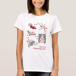 Camiseta Gatos Obessivamente Limpos