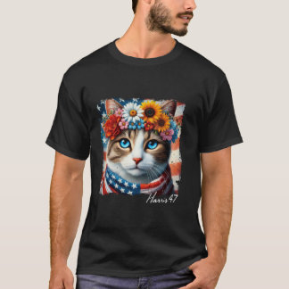 Camiseta Gatos para Kamala Harris 2024 Presidente 47 T Shir