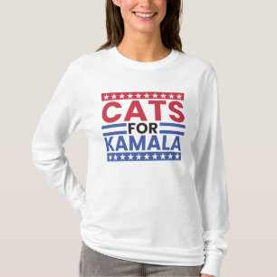Camiseta Gatos para Kamala Harris para a eleição do preside