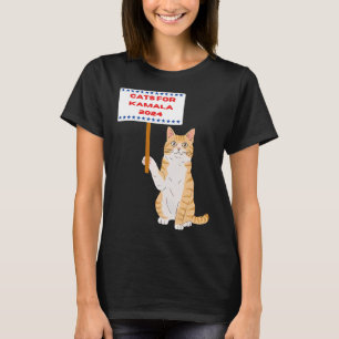 Camiseta Gatos Para Kamala Harris Votação Presidente 2024 E