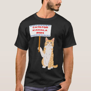 Camiseta Gatos Para Kamala Harris Vote Presidente 2024 EUA