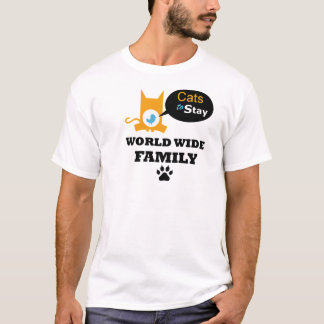 Camiseta Gatos para permanecer o uniforme mundial da