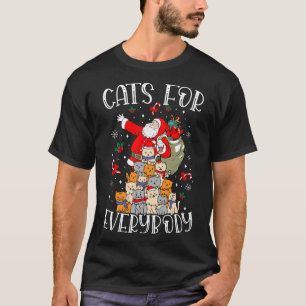 Camiseta Gatos Para Todo Mundo Feliz Natal Gato Engraçado X