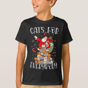 Camiseta Gatos Para Todo Mundo Feliz Natal Gato Engraçado X
