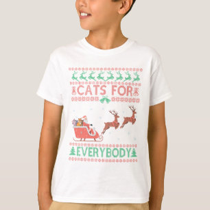 Camiseta Gatos Para Todos Engraçados E Feios De Natal