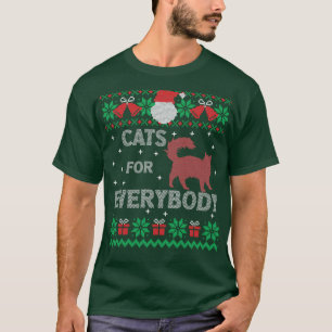 Camiseta Gatos Para Todos Gato De Natal Gato Gato Gato Feio
