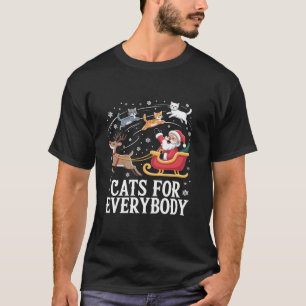 Camiseta Gatos Para Todos O Natal Gato Divertido Natal Do P