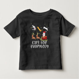 Camiseta Gatos Para Todos o Natal Gato Divertido Xmas Mulhe