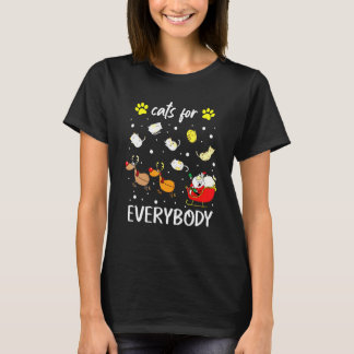 Camiseta Gatos Para Todos O Natal Trenó Do Papai Noel