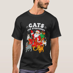 Camiseta Gatos para Todos o Papai Noel Natal Divertido Aman
