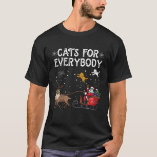 Camiseta Gatos Para Todos Os Casos De Natal Gato Engraçado