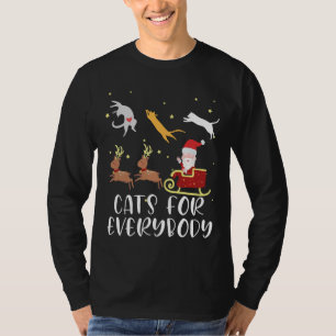 Camiseta Gatos Para Todos Os Casos De Natal Gato Engraçado 