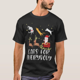 Camiseta Gatos Para Todos Os Casos De Natal Gato Engraçado