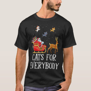 Camiseta Gatos Para Todos Papais noeis De Natal PJs Xmas Mu