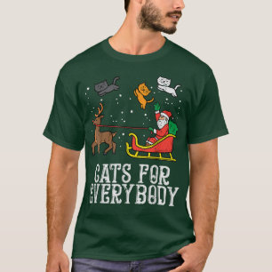 Camiseta Gatos Para Todos Papais noeis Engraçados PJs De Na