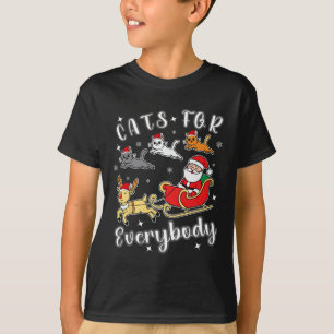 Camiseta Gatos Para Todos Papais noeis Engraçados Xmas Roup