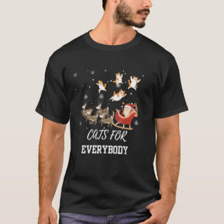 Camiseta Gatos Para Todos X Mas Papais noeis Engraçados De 