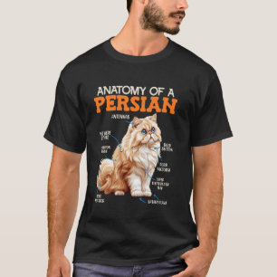 Camiseta Gatos Persas A ANATOMIA DO GATO PERSA Dono de Gato