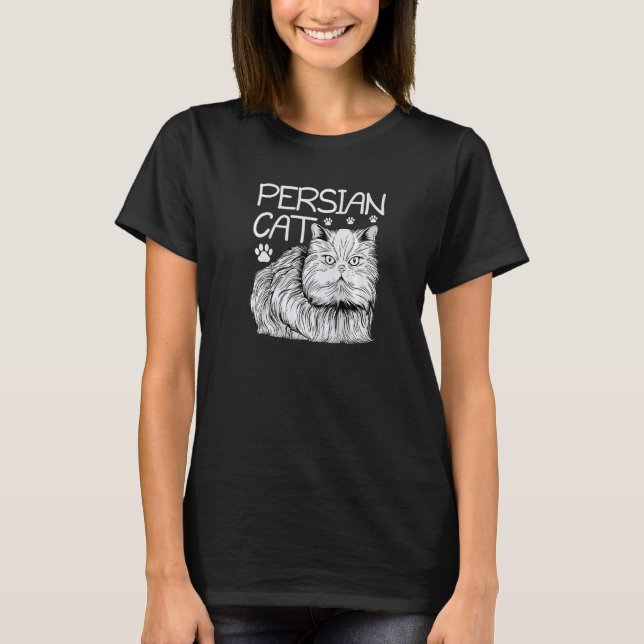 Camiseta Gatos Persas Dono de Gato Persa de Pelo Longo (Frente)