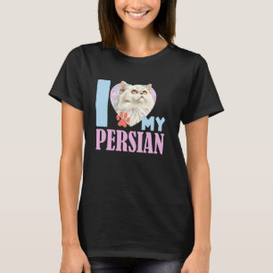 Camiseta Gatos Persas EU AMO MEU GATO persa Proprietários P