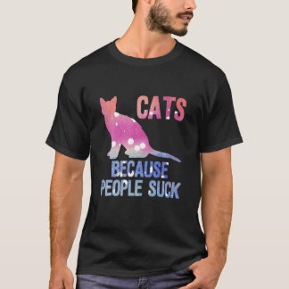 Camiseta Gatos porque as pessoas não prestam camisa.