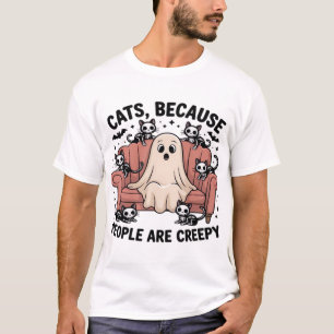 Camiseta Gatos Porque As Pessoas São Engraçadas Assustadora