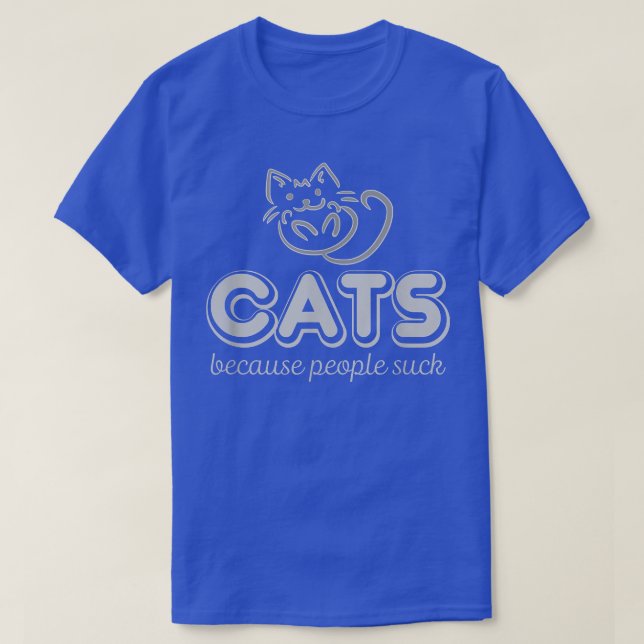 Camiseta Gatos Porque As Pessoas Sujam Amantes De Gatinhos  (Frente do Design)