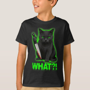 Camiseta Gatos Pretos Assustadores de Halloween Kitty Diver