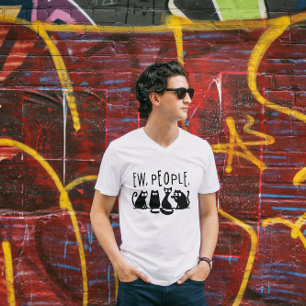 Camiseta Gatos Pretos Engraçados Meow Pessoas Ruin