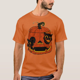 Camiseta Gatos Pretos Vintage Halloween Gatos Desastrosos