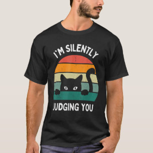 Camiseta Gatos que estou silenciosamente a julgar-te Gato N