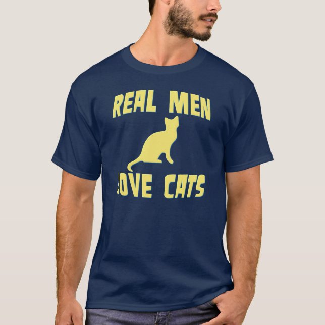 Camiseta Gatos reais do amor dos homens (Frente)