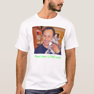 Camiseta Gatos reais do amor dos homens!