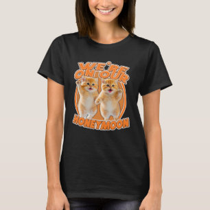 Camiseta Gatos recens casados e bonitos Estamos no nosso go