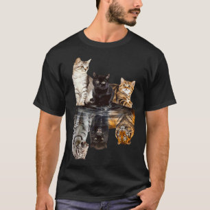 Camiseta Gatos Reflexo Espelho Mãe Tigre Dia das Mães Amor