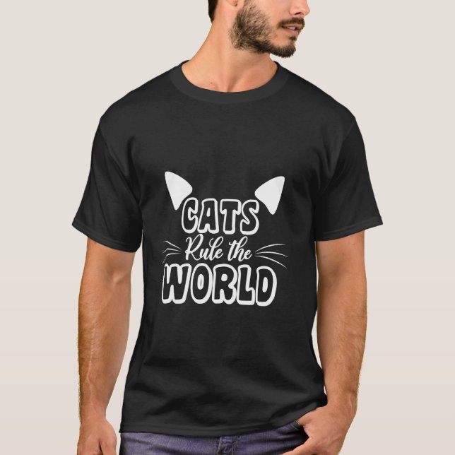 Camiseta Gatos Regem O Mundo (Frente)