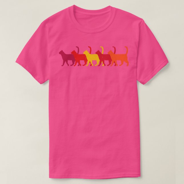 Camiseta Gatos Retro (Frente do Design)