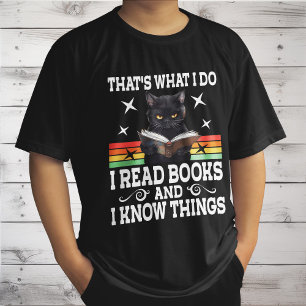 Camiseta Gatos Retro Livros O Leitor Halloween Lendo Presen