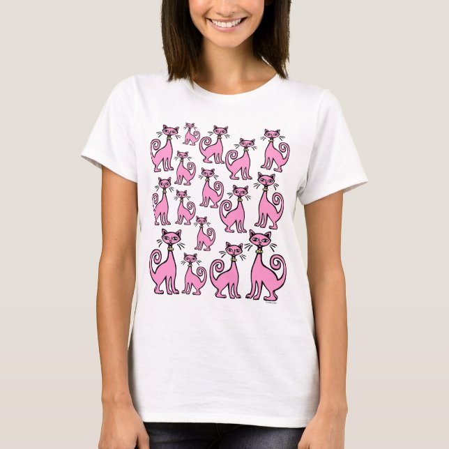 Camiseta Gatos retros - (design de F&B) (Frente)