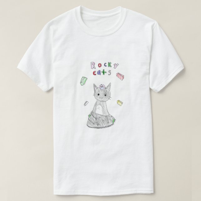 Camiseta Gatos Rocky (Frente do Design)
