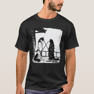 Camiseta Gatos Samurais Japoneses Lutando Guerra Vintage Uk
